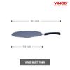 Vinod Cookware Flat Multi Cooking Griddle (Tawa) with Induction Base - 100& A...
