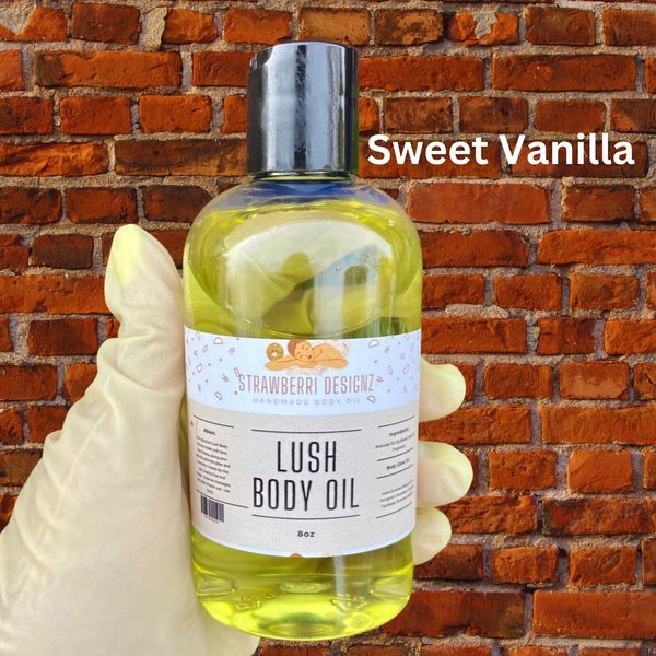 Sweet Vanilla Body Oil/Smooth Skin, Moisturizing |Massage Oil|- 8oz