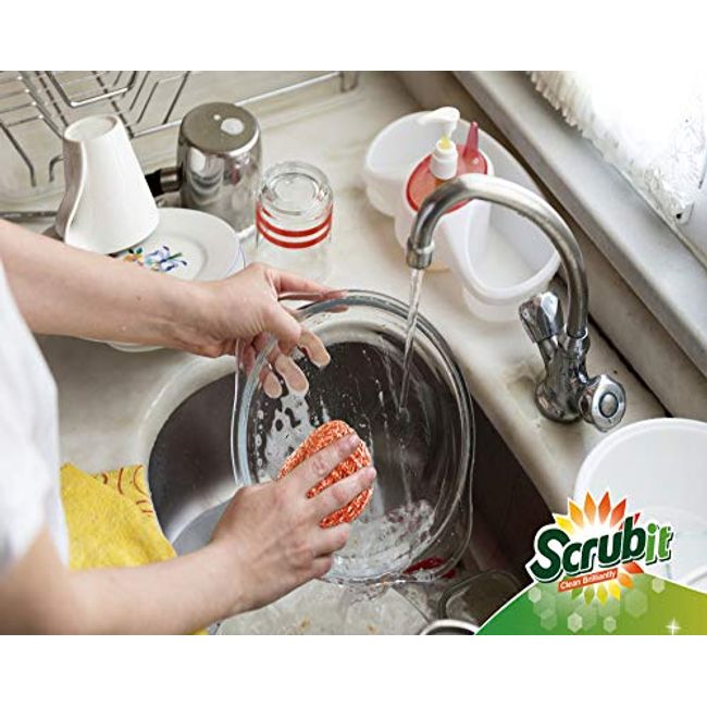 Cleaning Scrub Sponge by Scrub-It - Scrubbing Dish Sponges Use for  Kitchens, Bathroom & More - 24 pack