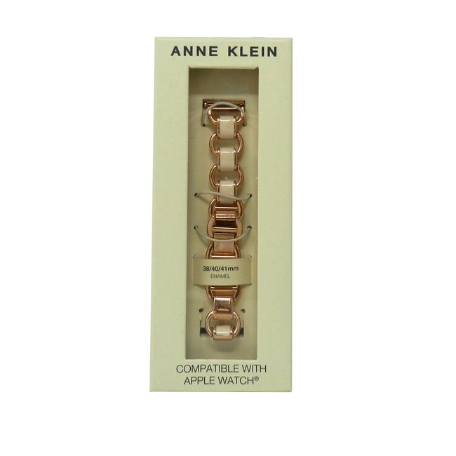 Anne Klein Fashion Chain Bracelet For Apple Watch Enamel Rose Gold 38/40/41MM