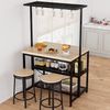 42" Kitchen Island Storage Bakers Rack, Microwave Oven Stand, Coffee Bar Table
