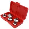 24mm - 38mm Oil Filter Cap Wrench Socket Remover Tool Set W/Case 3/8" Drive