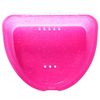 Slim Orthodontic Dental Case - Colour & Glitter Choices for Retainers, Bleaching Trays, Dentures & More (Glitter Pink)