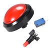 sourcing map Game Push Button 98mm Round 12V LED Illuminated Push Button Switch with Micro Switch for Arcade Video Games Red 1pcs