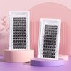 Cluster Lashes 72 Clusters Individual Lashes DIY Lash Extensions 10-16mm Length Reusable Soft Natural False Eyelashes Super Thin Band Wide Stem Eyelash Extensions for Makeup at Home