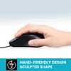 perixx PERIMICE-221U Wired Ergonomic USB Mouse - 4.9 Ft Cable - Optical 1000 DPI Design - Black