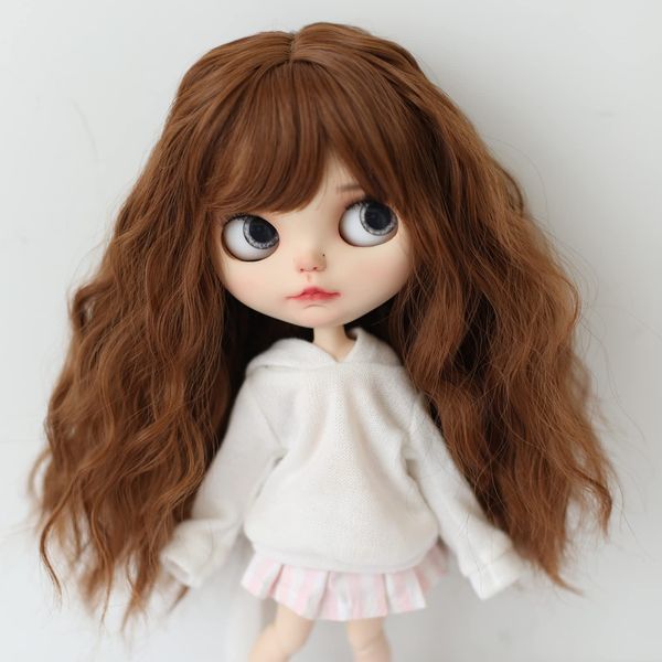 Linfairy 9-10 inch Doll Long Wig Curl 69 (Brown)
