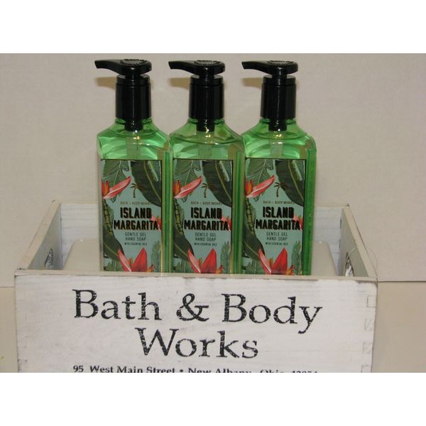 3 Bath Body Works ISLAND MARGARITA Gentle Gel Hand SOAP 8 oz Fresh Lime Sea Salt