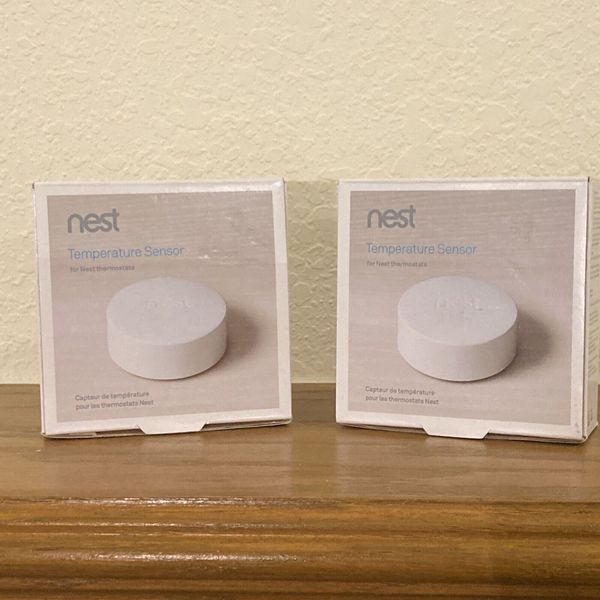 Set Of 2 Nest Temperature Sensor Device Thermostats T5000SF White