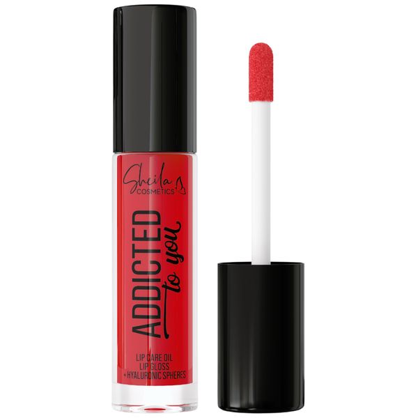 Sheila Cosmetics Addicted To You Lip Care Oil Lipgloss con Acido Ialuronico | Made in Italy (02 Melograno)