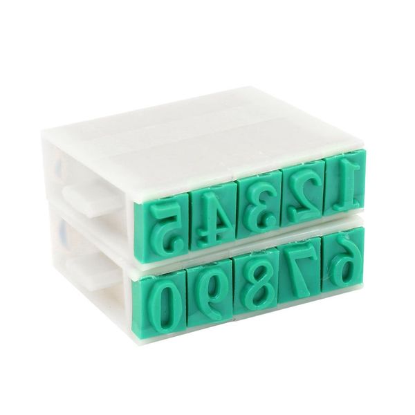 Sourcingmap 13 mm 0-9 Digits Rubber/Plastic Combination Number Stamp