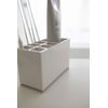 Yamazaki Toothbrush Stand, Acrylonitrile butadiene styrene (ABS) Elastomer, White, One Size