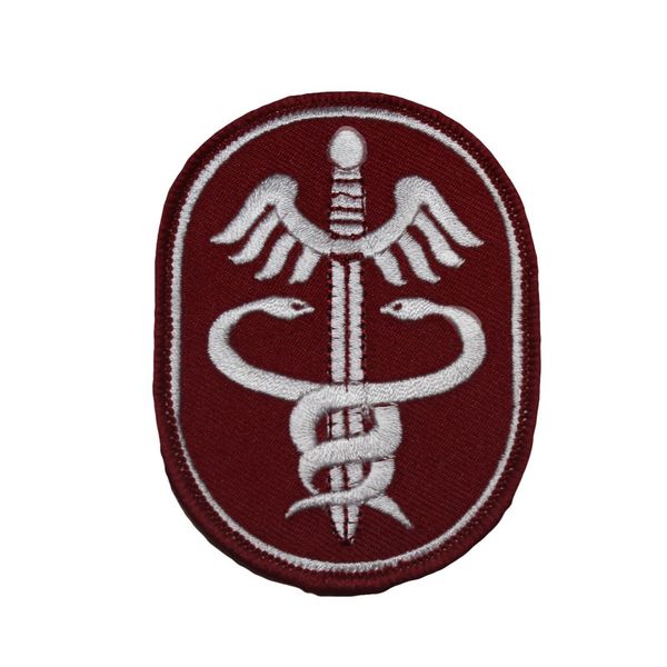 US Army Health Service Command Embroidered Iron On Patch - Color 140-J