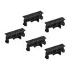 sourcing map PCB DIN Rail Mounting Bracket Carrier Clips, for 35mm DIN Rail Black, 5 Sets
