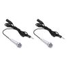 sourcing map 2Pcs Mini Microphone Tiny Microphone Portable Microphone Mini Mic for Singing Voice Recording Video for Phone Computer Notebook Silver Gray