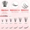 Glowingwin Individual Lashes Cluster Lashes 120 PCS Natural Look False Eyelashes Individual Soft DIY Lash Extensions At Home(20D Mix8-14mm 0.07C Curl)