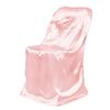 LinenTablecloth Satin Folding Chair Cover Pink