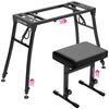 Collapsible Piano Stand & Bench Set - Adjustable for 54-88 Key Digital Keyboards