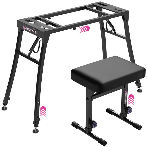 Collapsible Piano Stand & Bench Set - Adjustable for 54-88 Key Digital Keyboards