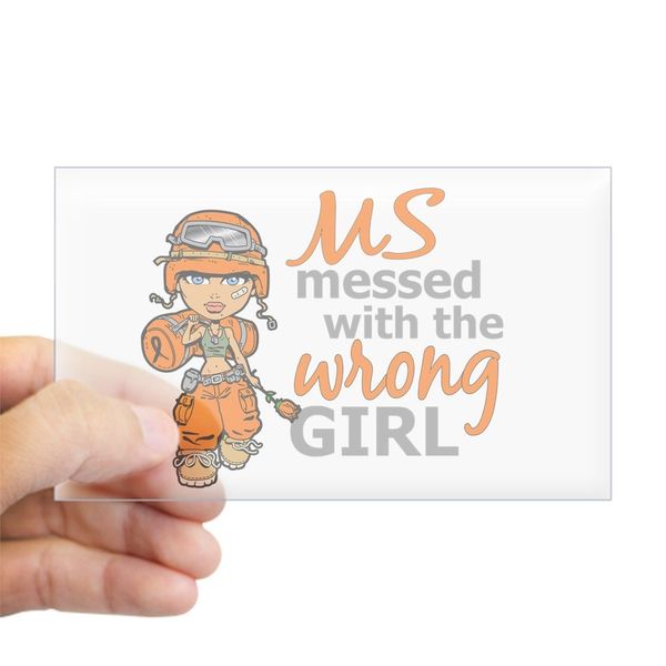 CafePress Combat Girl MS Rectangle Bumper Sticker Car Decal