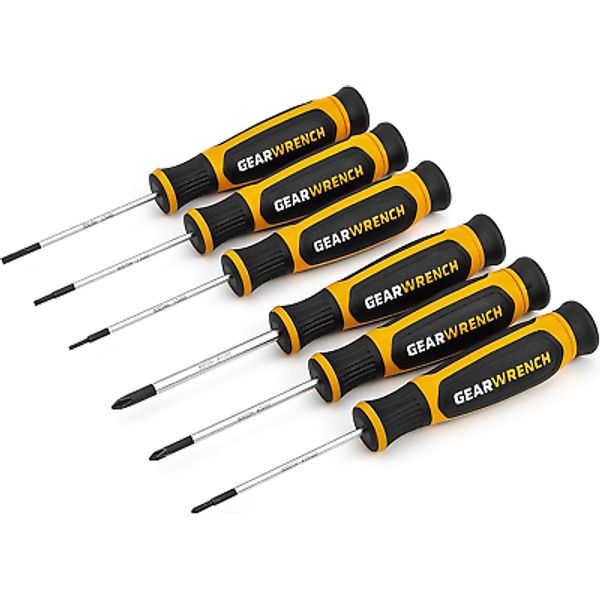 6 Pc Mini Dual Material Screwdriver Set - 80055H