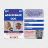 Custom Assistance Dog Law Card UK AD23 with QR Code