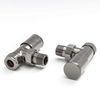 Hot Flow | Nixie Modern Angled Manual Radiator Valves (Pair (Black Nickel)