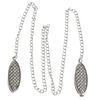 Burwells Silver-Tone Napkin Clip On 19" Chain - Keep Your Napkin Securely Placed While Dining
