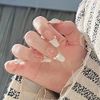 Lwenjing YL227 Nail Tips, False Nails, 3D Nail Tips, Handmade Nail Tips, Wedding Nails, Cute, Short, Long, Nail Tips, Popular, Japanese Style, Bride Nails, Glossy, False Nails, 24 Pieces