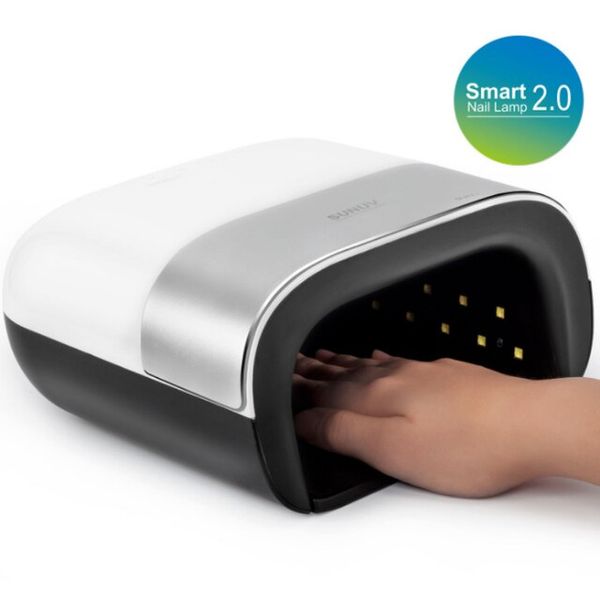 Bathroom Cleaner UV Toilet Sterilizer Convenient SUNUV SUN3 Smart 2.0 UV LED Lamp Nail Dryer Timer Memory Invisible Digital Display 48W, [01] SUN3, [02] UK