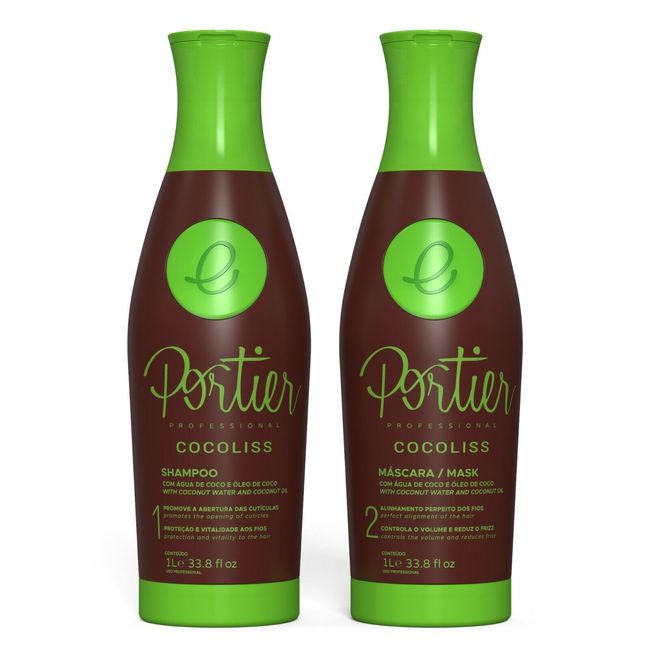 Portier Cocoliss Coconut Professional Straightening Keratin Treatment 34oz 1L