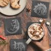 Dinosaur Fossils Set of 4 Slate Coasters