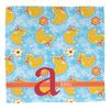 RNK Shops Personalized Rubber Duckies & Flowers Washcloth