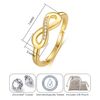 Philip Jones Gold Plated Infinity Ring Created with Zircondia® Crystals