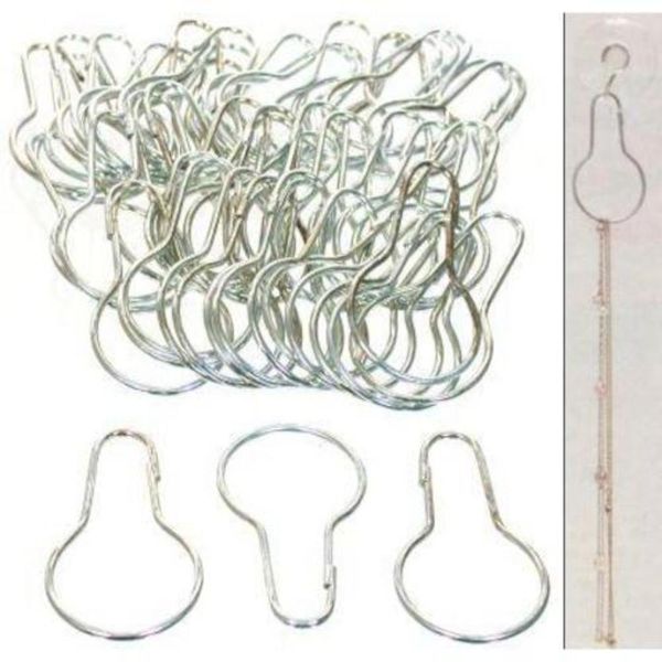 50 Chain Shower Curtain Hooks Sorting Organization Window Displays