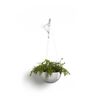 Ecopots Hanging Brussels Round Recycled Composite Planter, White Grey, 10.5"