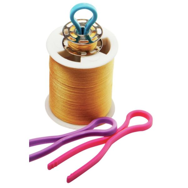 Barnyarns Bobbin Buddy Bobbin Clips to keep your top and bottom machine thread together - Pack 5 Mixed colours