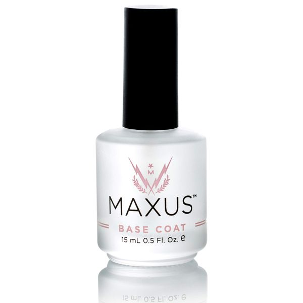 Maxus Nails Base Coat Nail Polish, Clear Nail Plate Protector - 0.5 Oz.