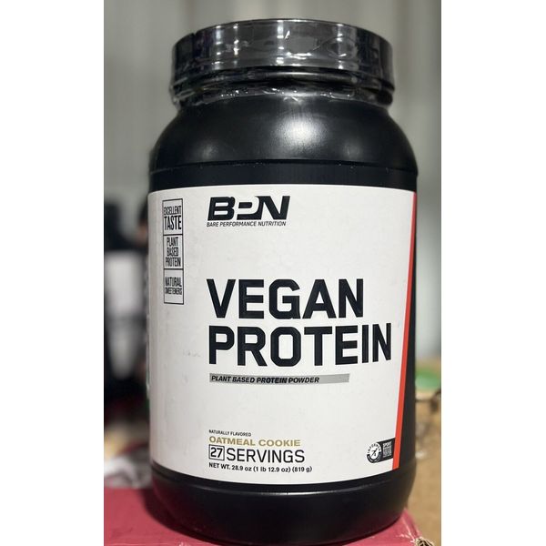 Bare Performance Nutrition Vegan Protein Powder 1 lb 12.9oz - Oatmeal Cookie