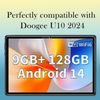 2 Pack for DOOGEE U10 Tablet Screen Protector Tempered Glass, Anti Scratch, Bubble Free