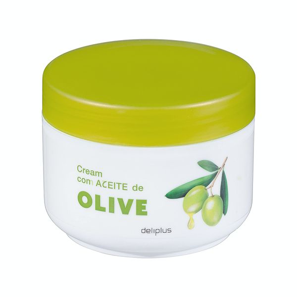 Deliplus Olivenöl Körpercreme 3er Pack | Für alle Hauttypen | Packung mit 3 Gläsern x 250 ml