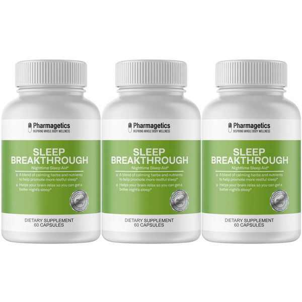Sleep Breakthrough Natural Sleep Support - 120 Capsules , 3 PACK