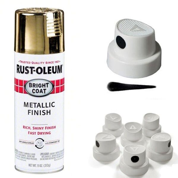 5 Spray Paint Caps for Rust-Oleum Bright Coat Metallic Chrome Spray Paint