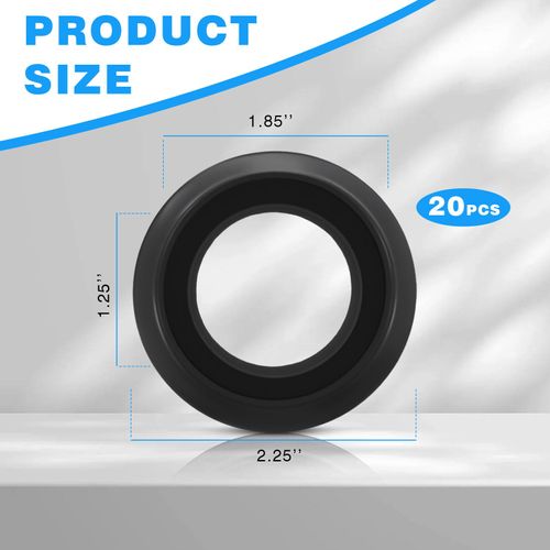 Nuanchu 20 Pcs External Lamp Holder Gasket Weatherproof Gasket Replacements for Par Lamp Holders, Black Round Weatherproof Gasket for Par Lamp Protects Socket from Dirt, Debris