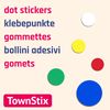 3000 Pack - 10mm Coloured Dot Stickers Sticky Labels - 10 Colours