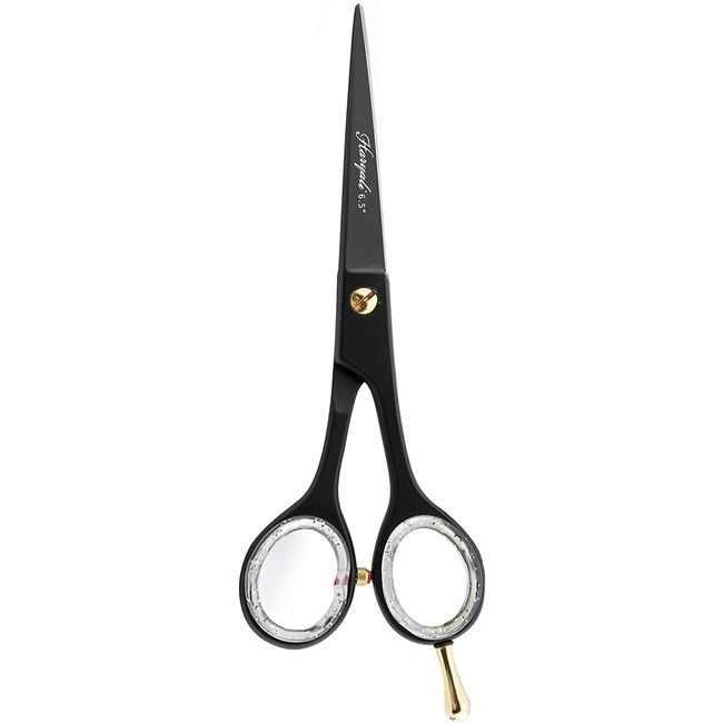 Hair Cutting Scissors Hair Shears - Professional Barber Sharp Hair Scissors Hairdressing Shears Scissors Stainless Steel Dog Cat Grooming Scissors Hair Comb Included for Women Men (6.5", Black)