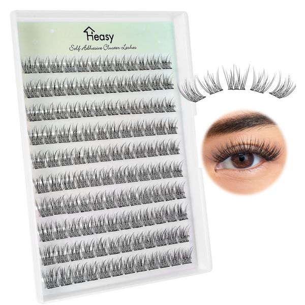 Self Adhesive Eyelashes 120pcs 10-12mm Reusable Adhesive Eyelashes Clusters