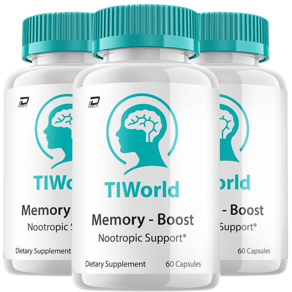 (3 Pack) Tiworld Brain Supplement Capsules – Tiworld All Natural Memory Focus