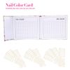 DEWIN Nail Display Book, Nail Varnish Nail Swatches Nail Color Display Chart Book Nail Polish Gel Color Display Card Nail Art Showing Board (Stripes)