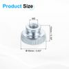 sourcing map Knurled Thumb Nuts, 15Pcs M5x0.8mm Iron Round Knobs Fasteners for 3D Printer Part, Silver Tone